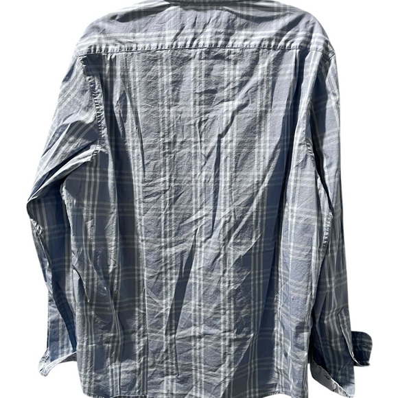 Tailor Vintage Luxe Performance Roll Cuff Flamingo Plaid Button Shirt Size XL - Picture 5 of 6